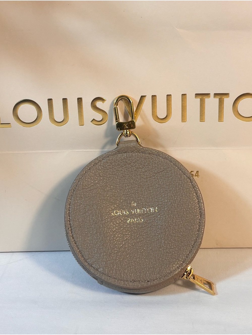 Louis Vuitton Tourterelle Round Coin Purse